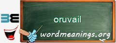 WordMeaning blackboard for oruvail